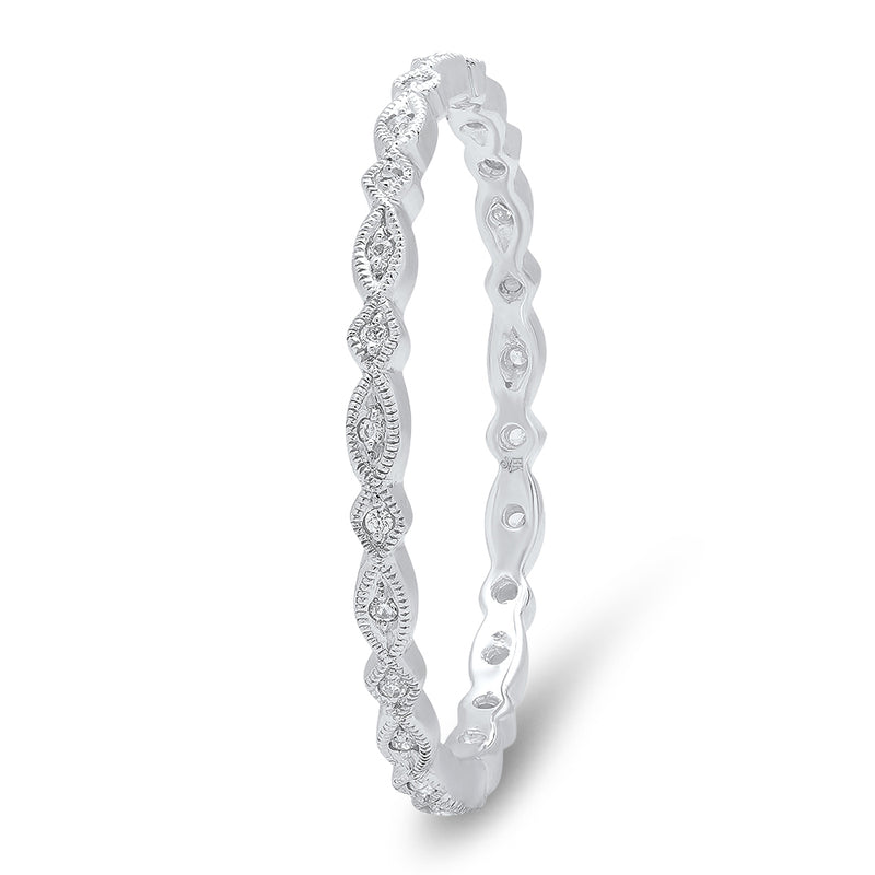 Marquise and Diamond Shape Thin Eternity Band | Beverley K