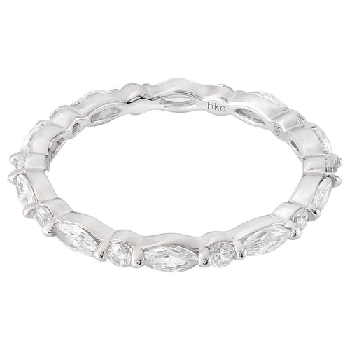 Marquise and Round Diamond Eternity Band | Beverley K