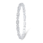 Rectangle and Diamond Shape Thin Eternity Band | Beverley K