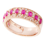 Rose Gold Diamond and Ruby Band | Beverley K