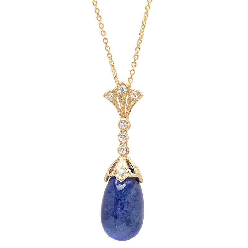 Sapphire Drop Necklace | Beverley K 