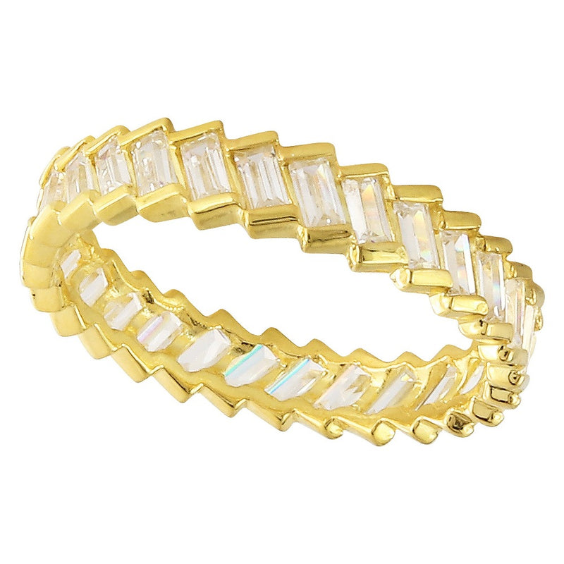 Slanted Baguette Diamond Eternity Band | Beverley K