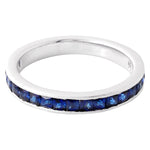 Square Cut Sapphire Band Set Half Way | Beverley K