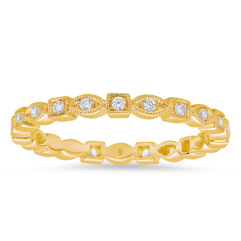 Square and Marquise Shape Diamond Eternity Band | Beverley K