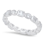 Square and Round Diamond Eternity Band | Beverley K