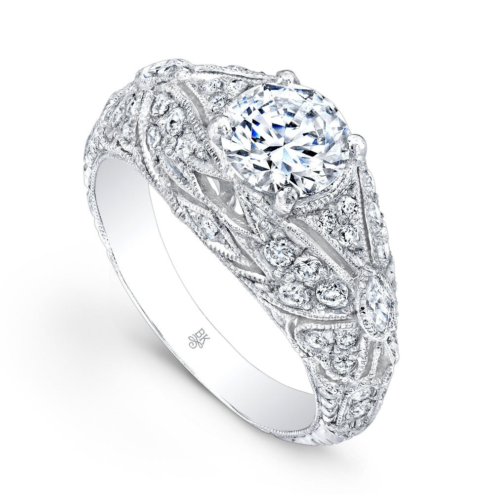 Vintage Style Engagement Ring Setting | Beverley K