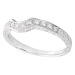 Round Diamond Flush Fit Curved Band