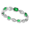 Marquise Cut Diamond and Tsavorite Eternity Band