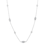 White Gold Diamond by the Yard Pendant