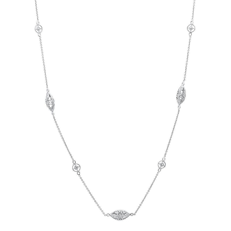 White Gold Diamond by the Yard Pendant