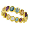 Bezel Set Multi Color Gemstone Eternity Band