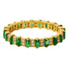 Baguette Cut Tsavorite and Diamond Eternity Band