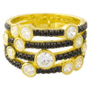 Black Diamond and White Sapphire Fashion Band