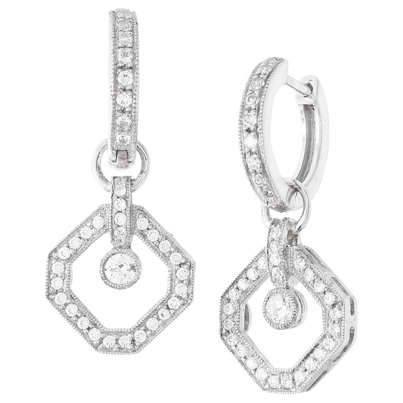 Diamond Bezel Set Huggie Earrings