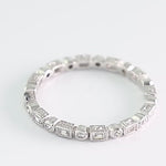 Bezel Set Baguette and Round Cut Diamond Eternity Band (Video View)