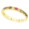 Round Multi-Colored Stone Eternity Band