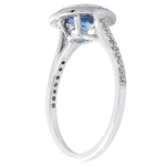 Sapphire and Diamond Halo Mount