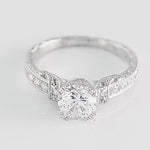 Vintage Inspired Diamond Engagement Semi-Mount (Video View)