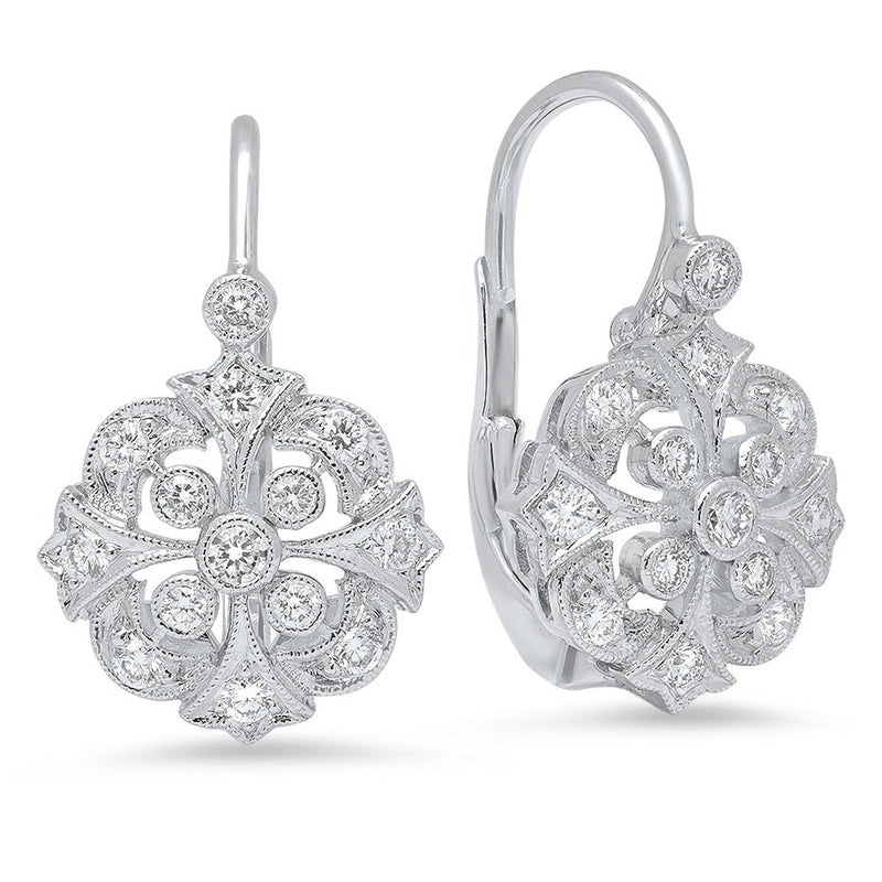 Diamond Leverback Earrings