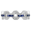 French Cut Sapphire and Diamond Links Band