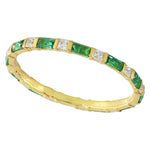 Bar Set Tsavorite and Diamond Eternity Band