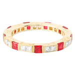 Princess Cut Ruby and Diamond Eternity Band