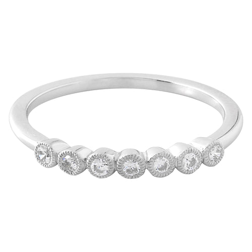 Bezel Set Diamond Fashion Band with Milgrain