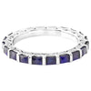 Bar Set Baguette Cut Sapphire and Diamond Eternity Band