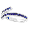 Channel Set Blue Sapphire Wrap Around Band