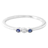 Bezel Set Sapphire and Diamond Fashion Band with Milgrain