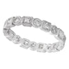 Bezel Set Round and Princess Cut Diamond Eternity Band