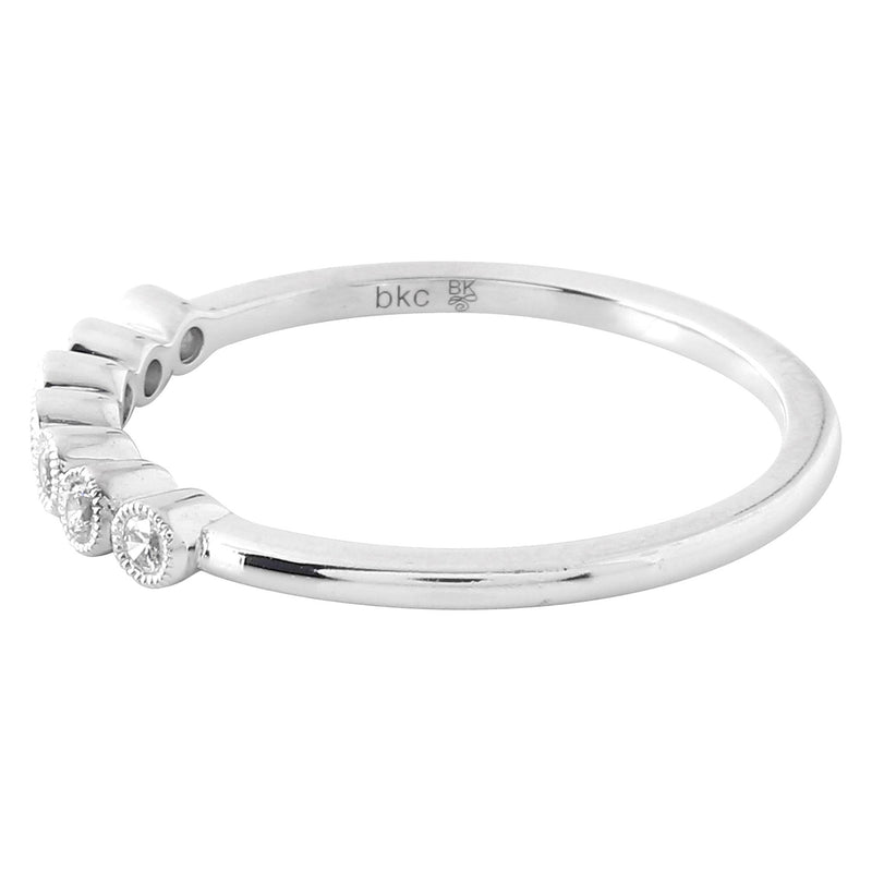 Bezel Set Diamond Fashion Band with Milgrain