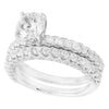 Three Sided Diamond Prong Set Engagement Set