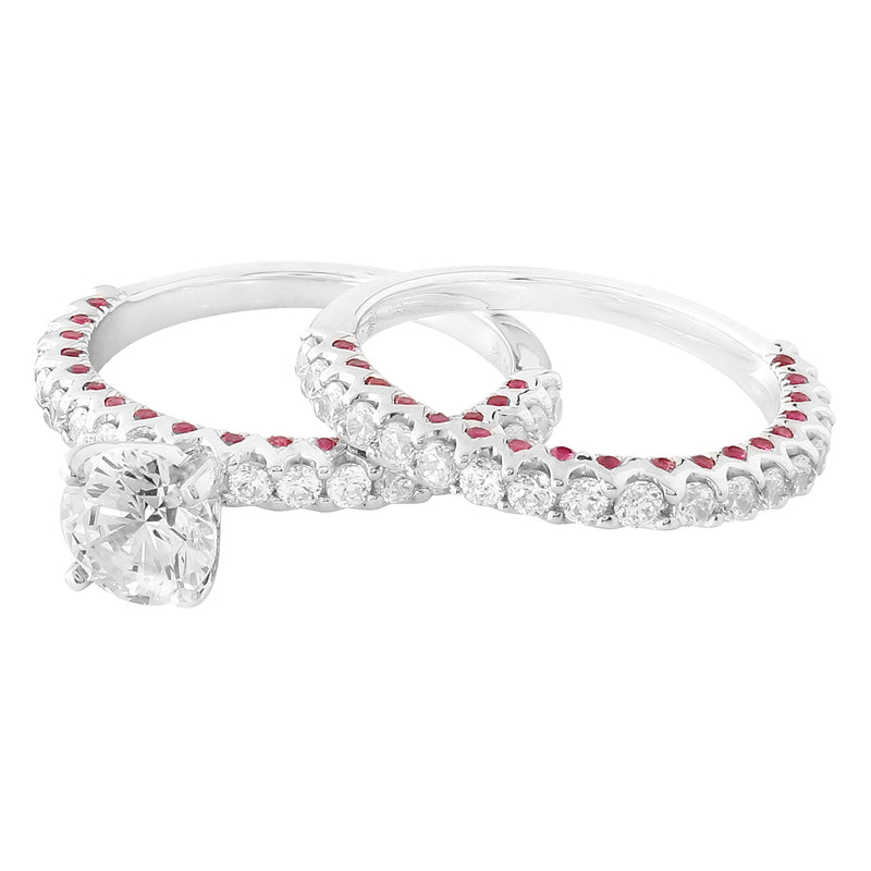 Diamond and Ruby Engagement Set