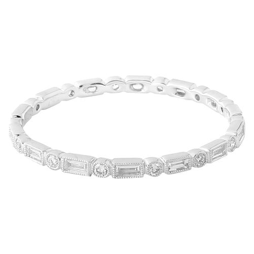 Bezel Set Diamond Micro Eternity Band