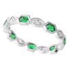 Diamond and Tsavorite Eternity Band