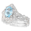 Aquamarine Mount with Matching Diamond Band