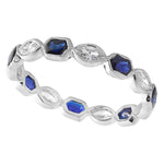 Marquise Cut Diamond and Sapphire Eternity Band
