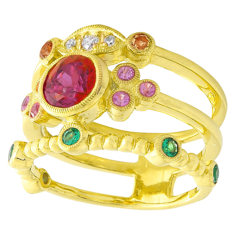 Bezel Set Pink Tourmaline Fashion Ring