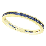 Channel Set Blue Sapphire Eternity Band