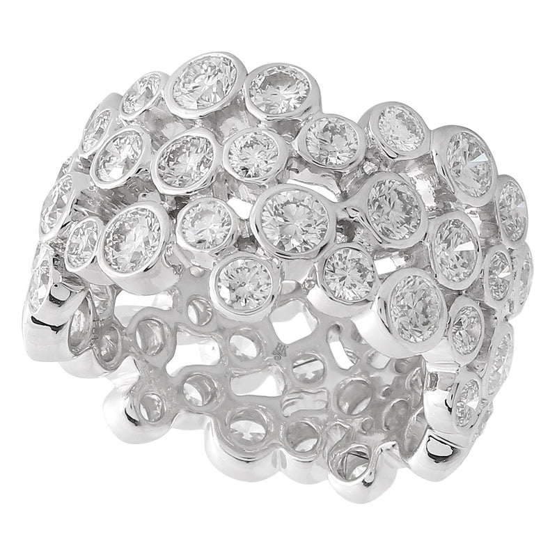 Bezel Set Diamond Bubble Eternity Band