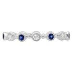 Round Cut Diamond and Sapphire Eternity Band