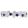 Diamond and Sapphire Bezel Set Band