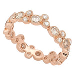 Rose Gold Diamond Cognac Bubble Band