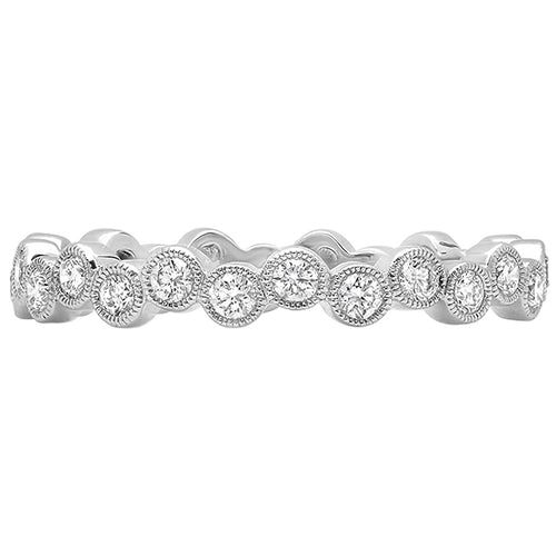 Round Diamond Bezel Set Eternity Band