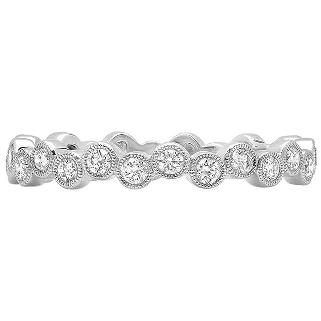 Round Diamond Bezel Set Eternity Band