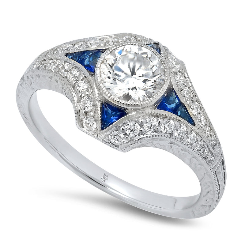 Sapphire and Diamond North Star Engagement Semi-Mount