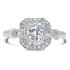 Bezel Set Diamond Center Engagement Semi-Mount