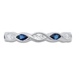 Marquise Diamond and Sapphire Eternity Band