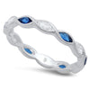 Marquise Diamond and Sapphire Eternity Band